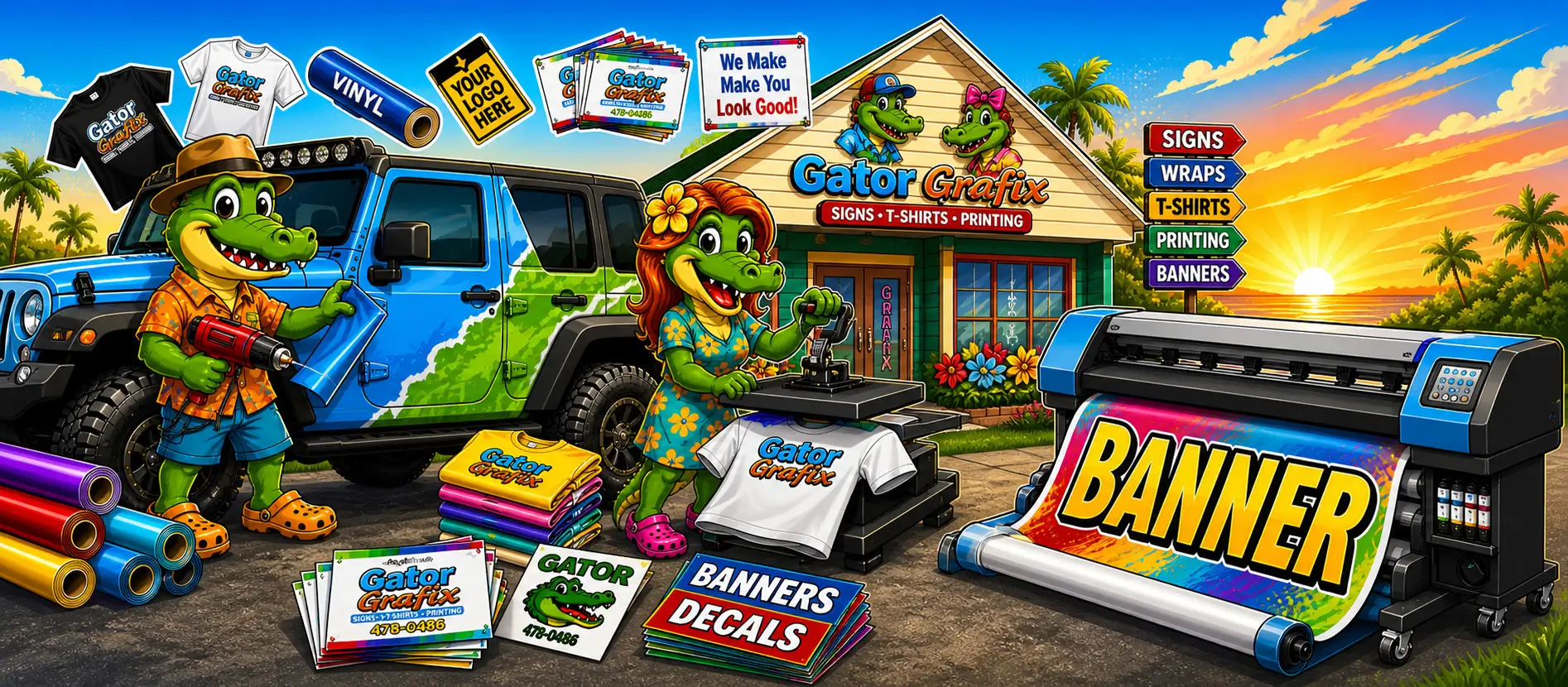 Signs, Wraps & Apparel in Pensacola, FL | Gator Grafix